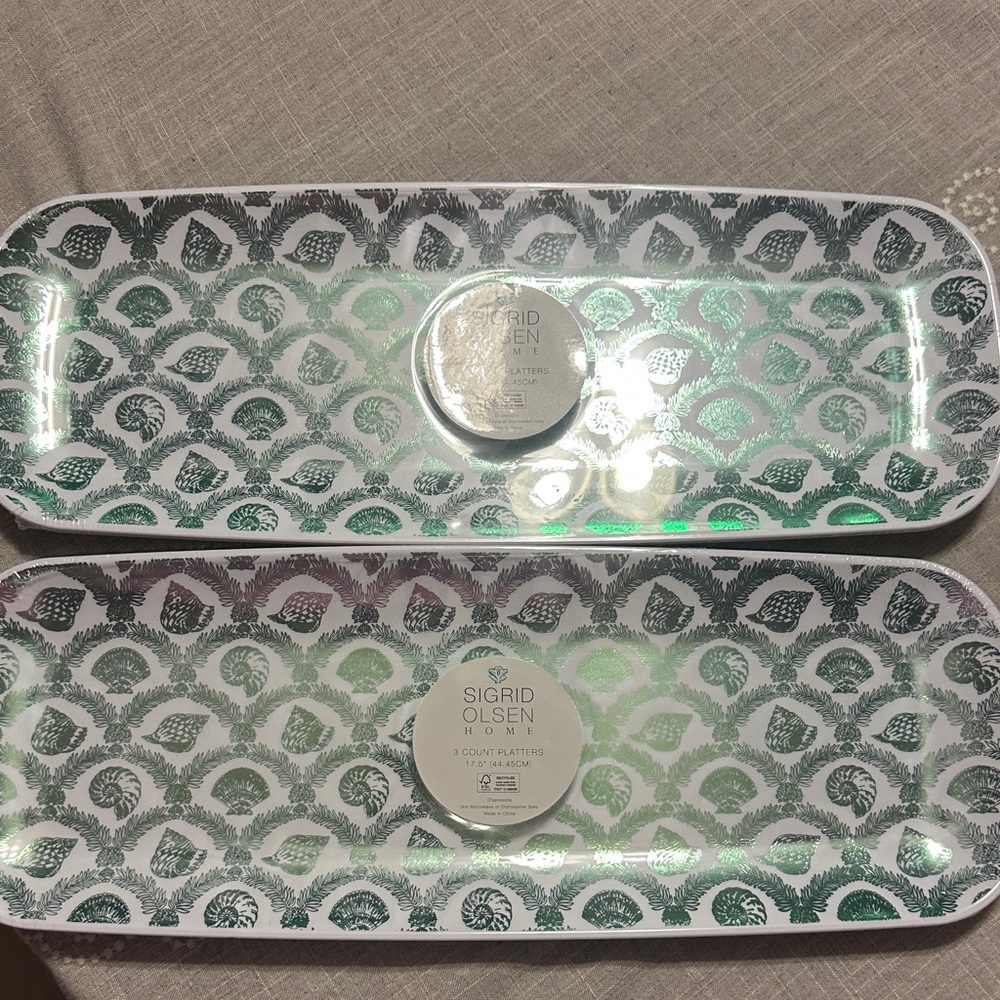 Sigrid Olsen 3 count platters set of 2